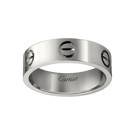 cartier love silver|pre owned cartier love ring.